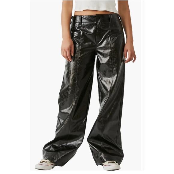 NWT FREE PEOPLE STARS CROSSED LOVERS PATENT LEATHER WO'S SIZE 0 - Picture 4 of 5